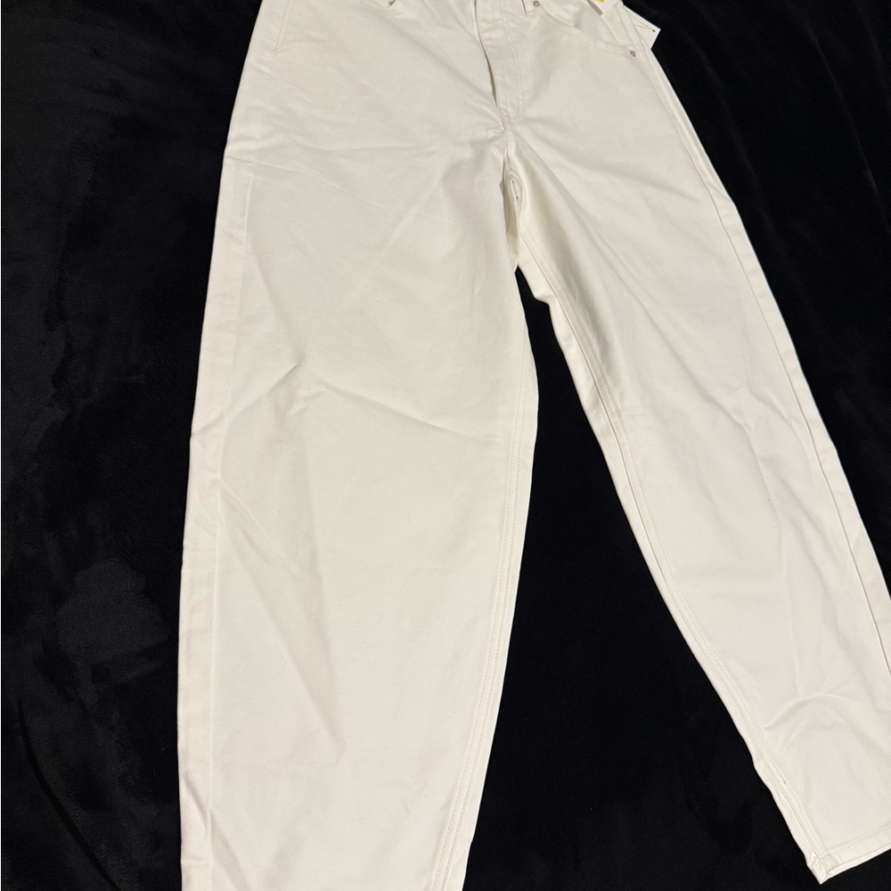 White High-Waisted Pants
